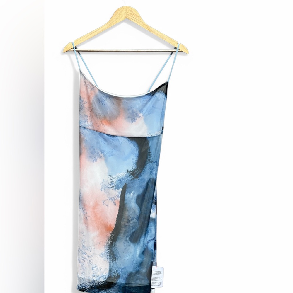 ASOS Design Mesh Cami Mini Dress With Cross Back NWT - Picture 2 of 10